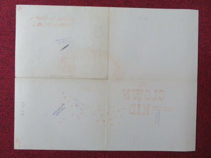 THE CLOWN AND THE KID US HALF SHEET (22"x 28") POSTER JOHN LUPTON 1962 Movie posters