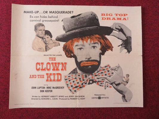 THE CLOWN AND THE KID US HALF SHEET (22"x 28") POSTER JOHN LUPTON 1962 Movie posters
