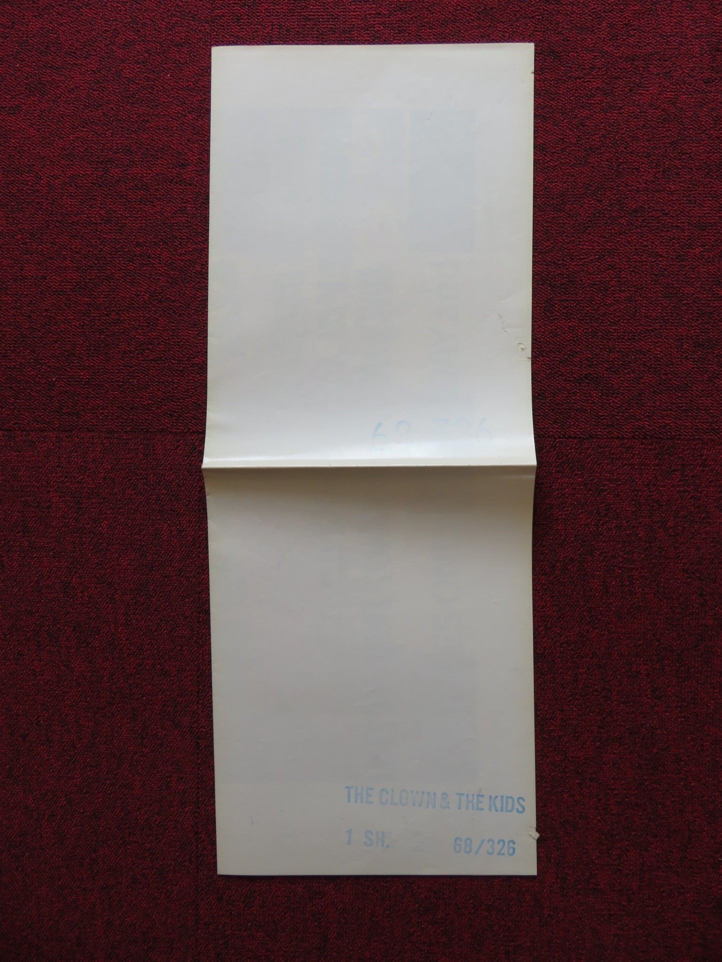 THE CLOWN AND THE KIDS FOLDED US ONE SHEET POSTER EMMETT KELLY 1968 Rendezvous Cinema Movie posters