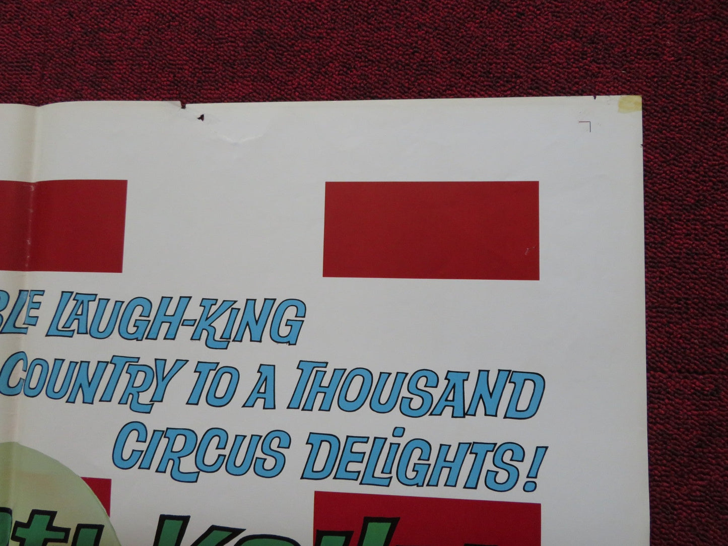 THE CLOWN AND THE KIDS FOLDED US ONE SHEET POSTER EMMETT KELLY 1968 Rendezvous Cinema Movie posters