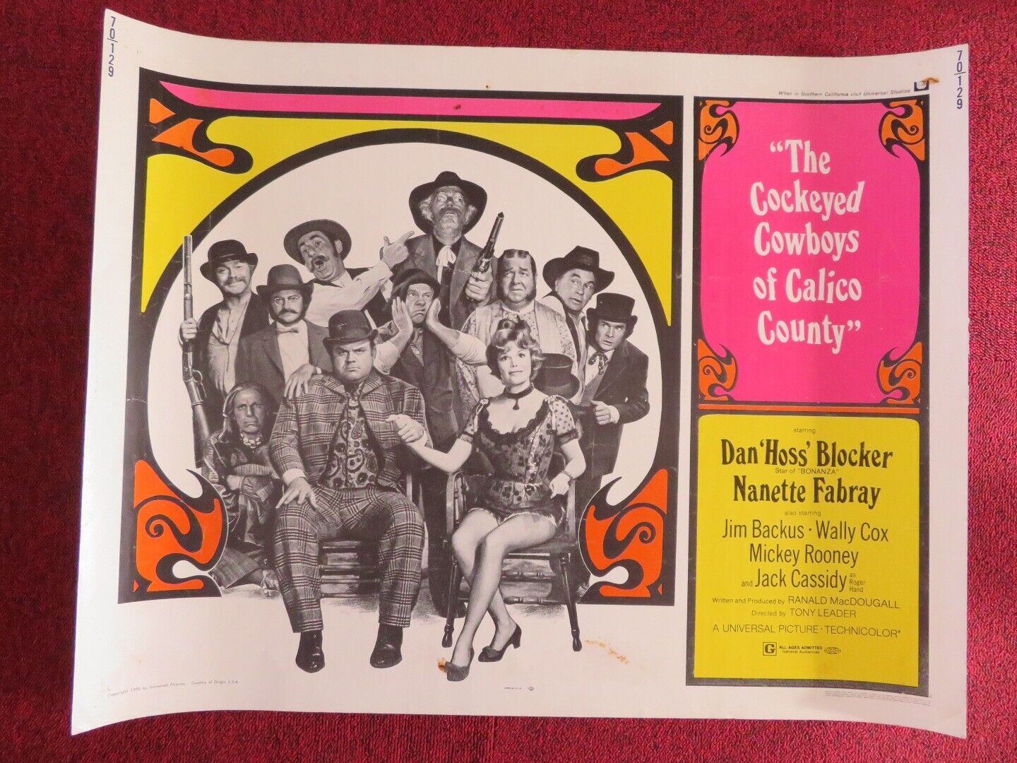THE COCKEYED COWBOYS OF CALICO COUNTY US HALF SHEET (22"x 28") POSTER 1970 Movie posters