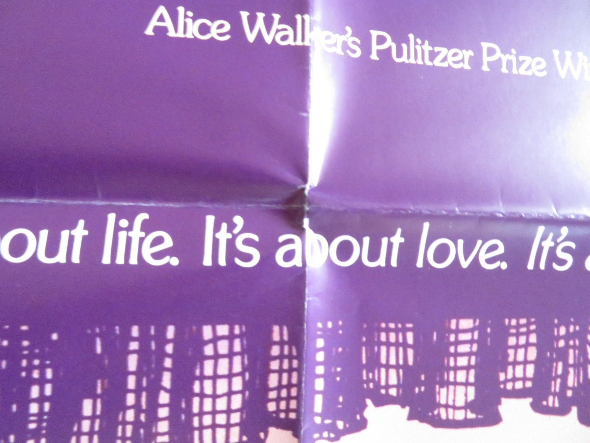 THE COLOR PURPLE FOLDED US ONE SHEET POSTER SPIELBERG WHOOPI GOLDBERG 1985 Rendezvous Cinema Movie posters