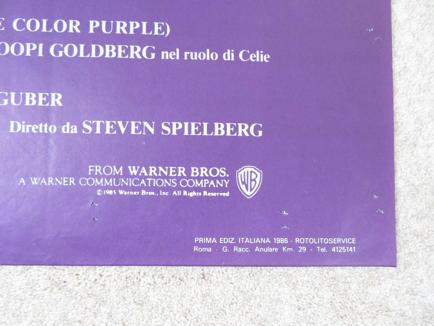 THE COLOR PURPLE ITALIAN 2 FOGLIO POSTER SPIELBERG DANNY GLOVER W. GOLDBERG 1985 Rendezvous Cinema Movie posters
