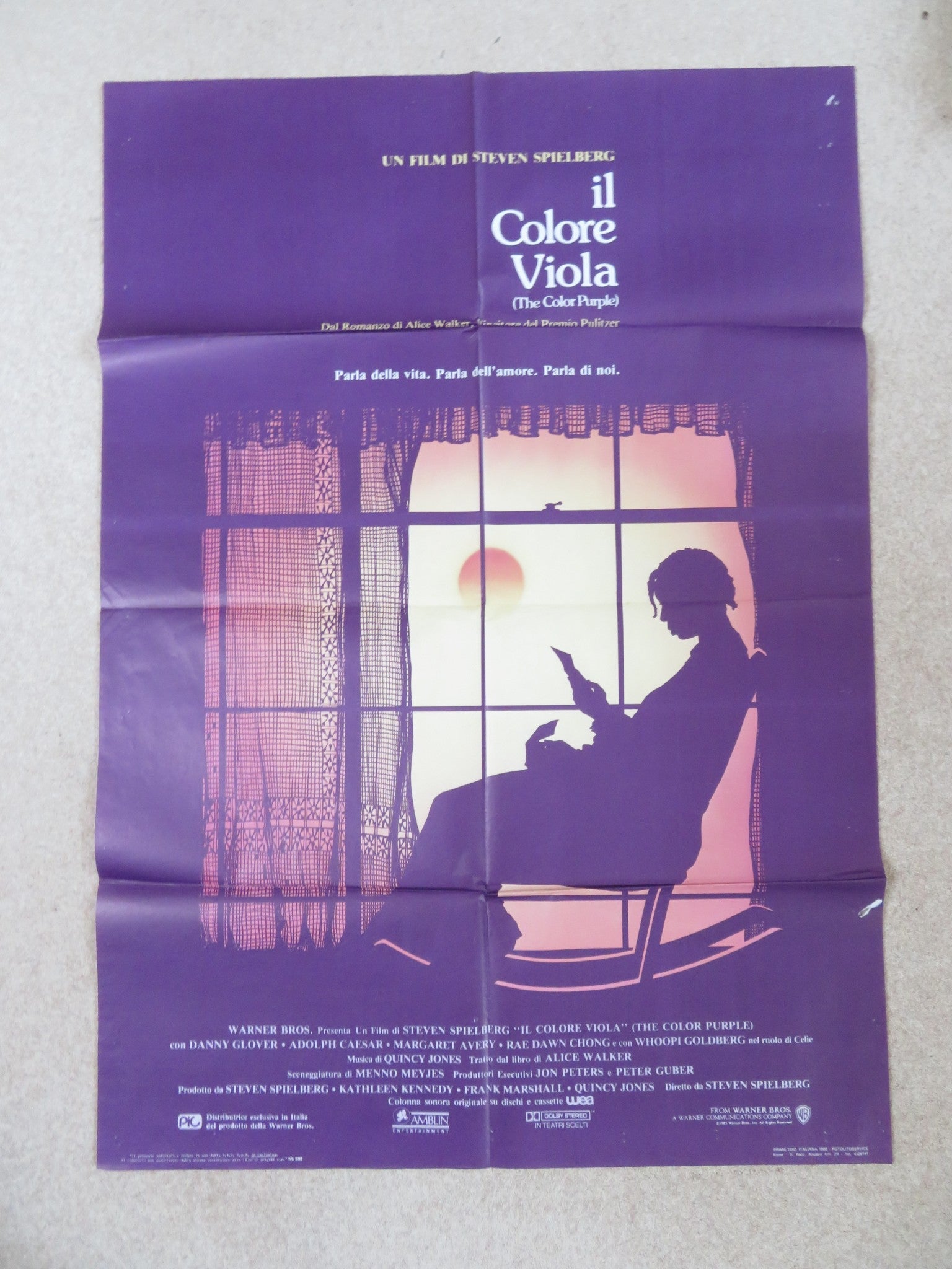 THE COLOR PURPLE ITALIAN 2 FOGLIO POSTER SPIELBERG DANNY GLOVER W. GOLDBERG 1985 Rendezvous Cinema Movie posters