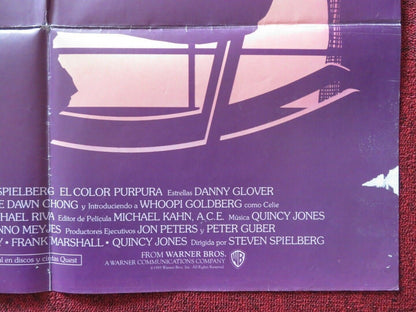 THE COLOR PURPLE SPANISH ONE SHEET FOLDED POSTER SPIELBERG DANNY GLOVER 1985 Movie posters