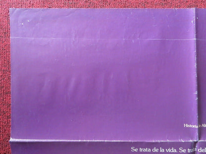 THE COLOR PURPLE SPANISH ONE SHEET FOLDED POSTER SPIELBERG DANNY GLOVER 1985 Movie posters