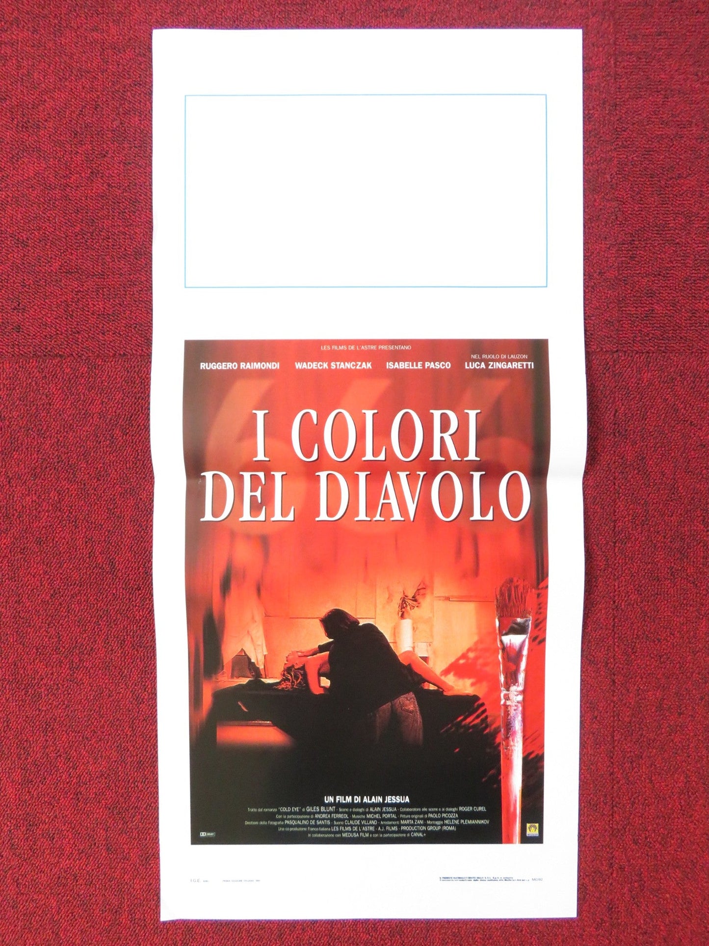 THE COLOURS OF THE DEVIL ITALIAN LOCANDINA POSTER RUGGERO RAIMONDI 1997 Rendezvous Cinema Movie posters