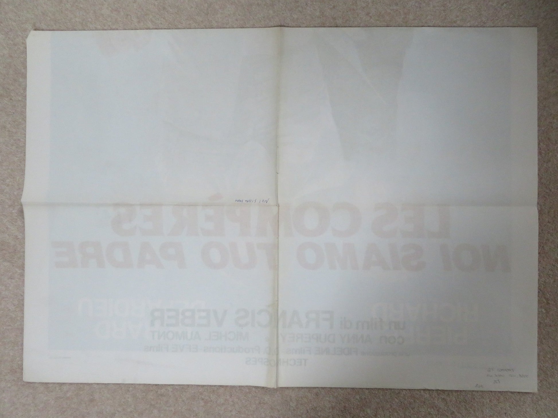 THE COMDADS ITALIAN 2 FOGLIO POSTER PIERRE RICHARD GERARD DEPARDIEU 1983 Rendezvous Cinema Movie posters