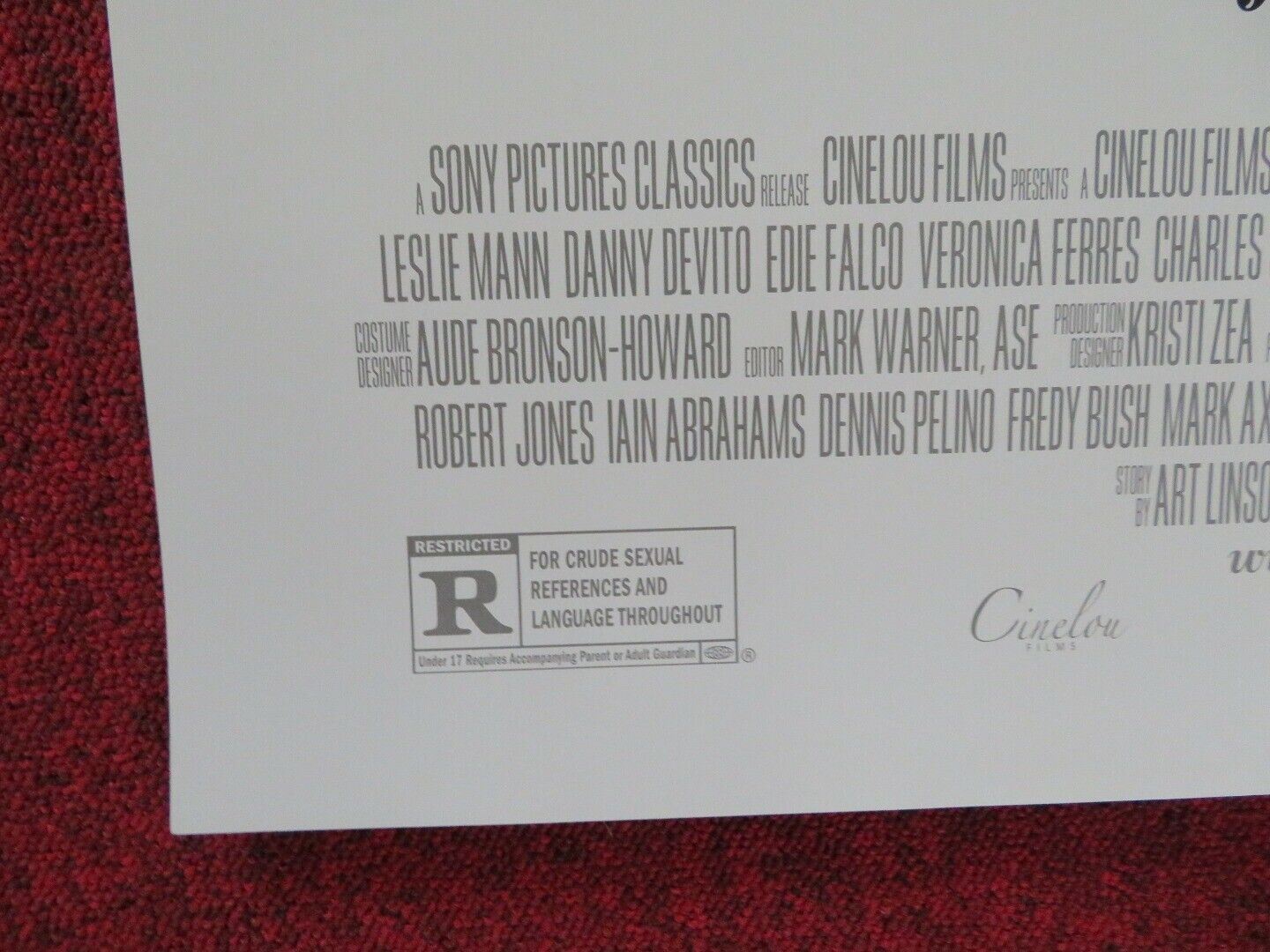 THE COMEDIAN US ONE SHEET ROLLED POSTER ROBERT DENIRO LESLIE MANN 2016 Movie posters