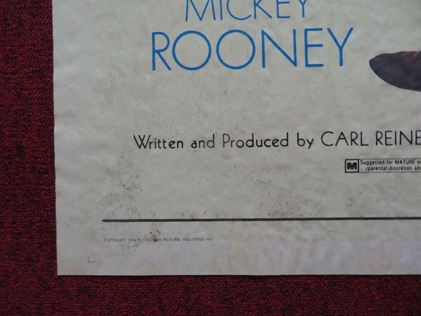 THE COMIC US ONE SHEET POSTER DICK VAN DYKE MICKEY ROONEY 1969 Movie posters