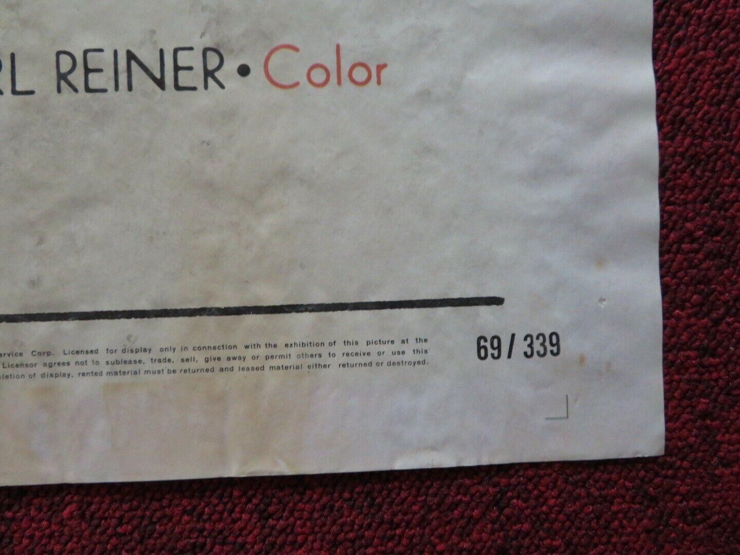 THE COMIC US ONE SHEET POSTER DICK VAN DYKE MICKEY ROONEY 1969 Movie posters