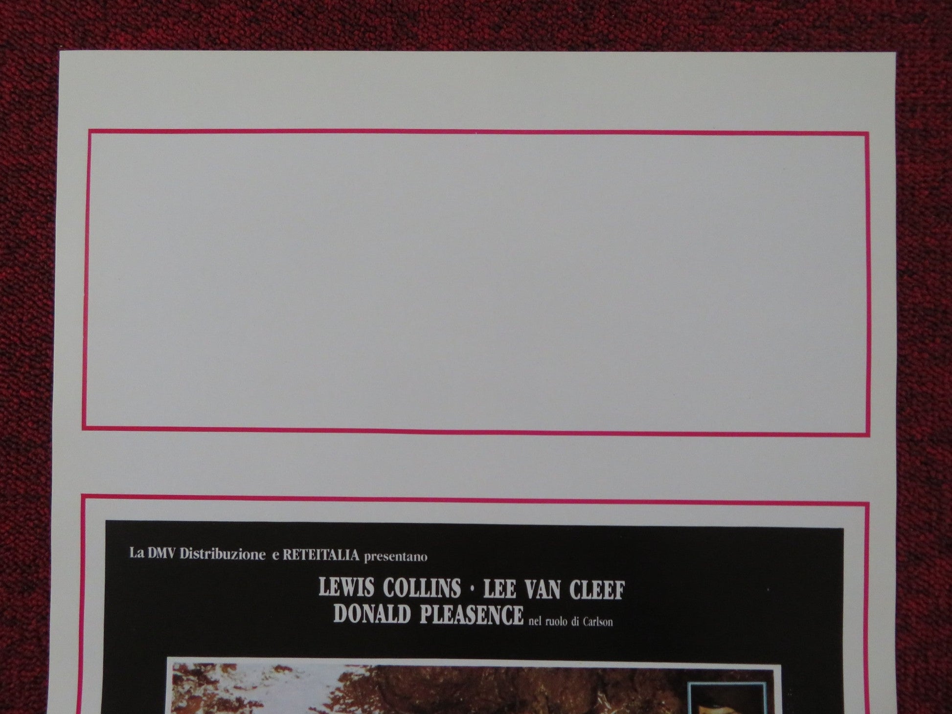 THE COMMANDER ITALIAN LOCANDINA POSTER LEWIS COLLINS LEE VAN CLEEF 1988 Rendezvous Cinema Movie posters