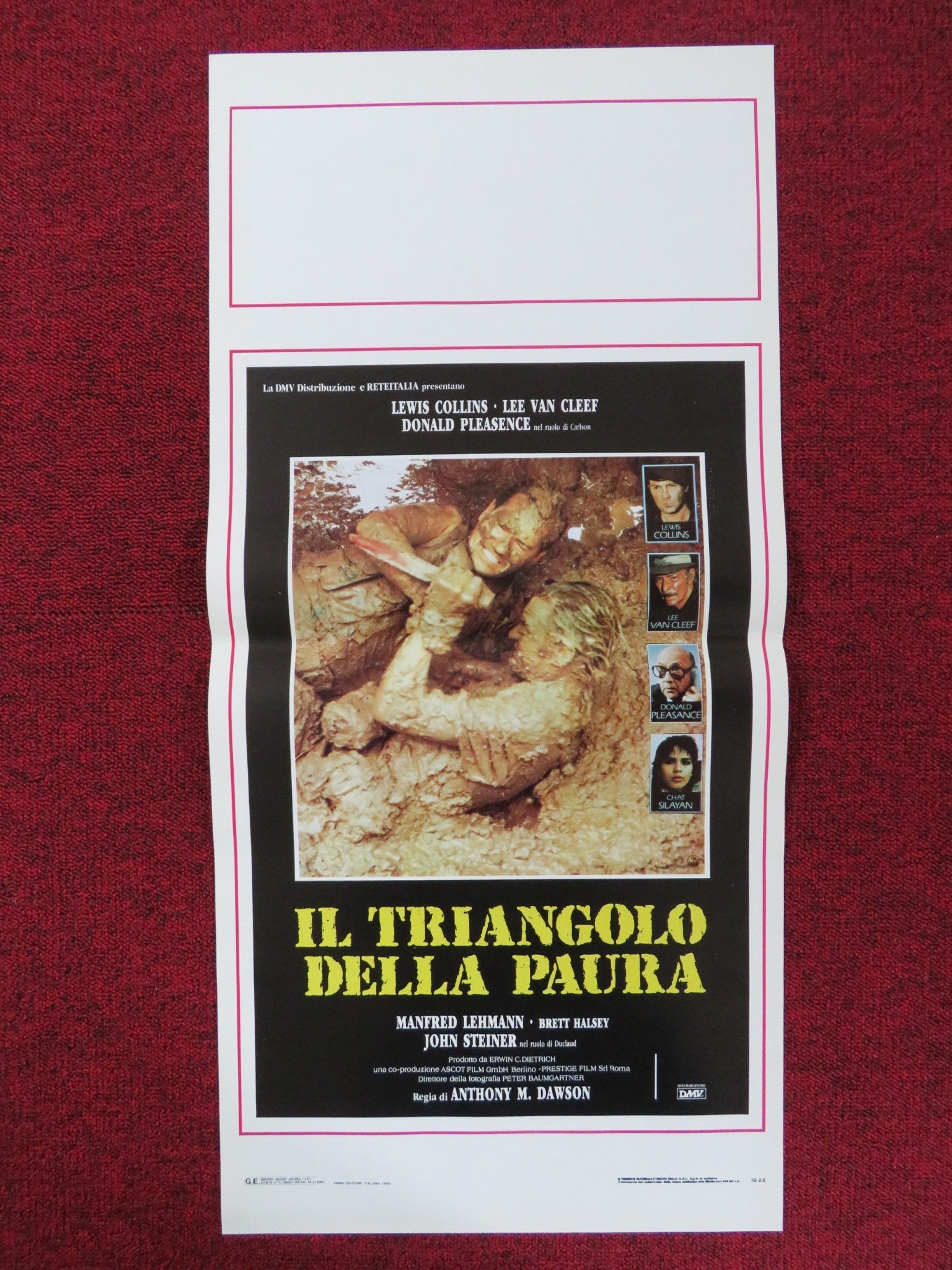 THE COMMANDER ITALIAN LOCANDINA POSTER LEWIS COLLINS LEE VAN CLEEF 1988 Rendezvous Cinema Movie posters