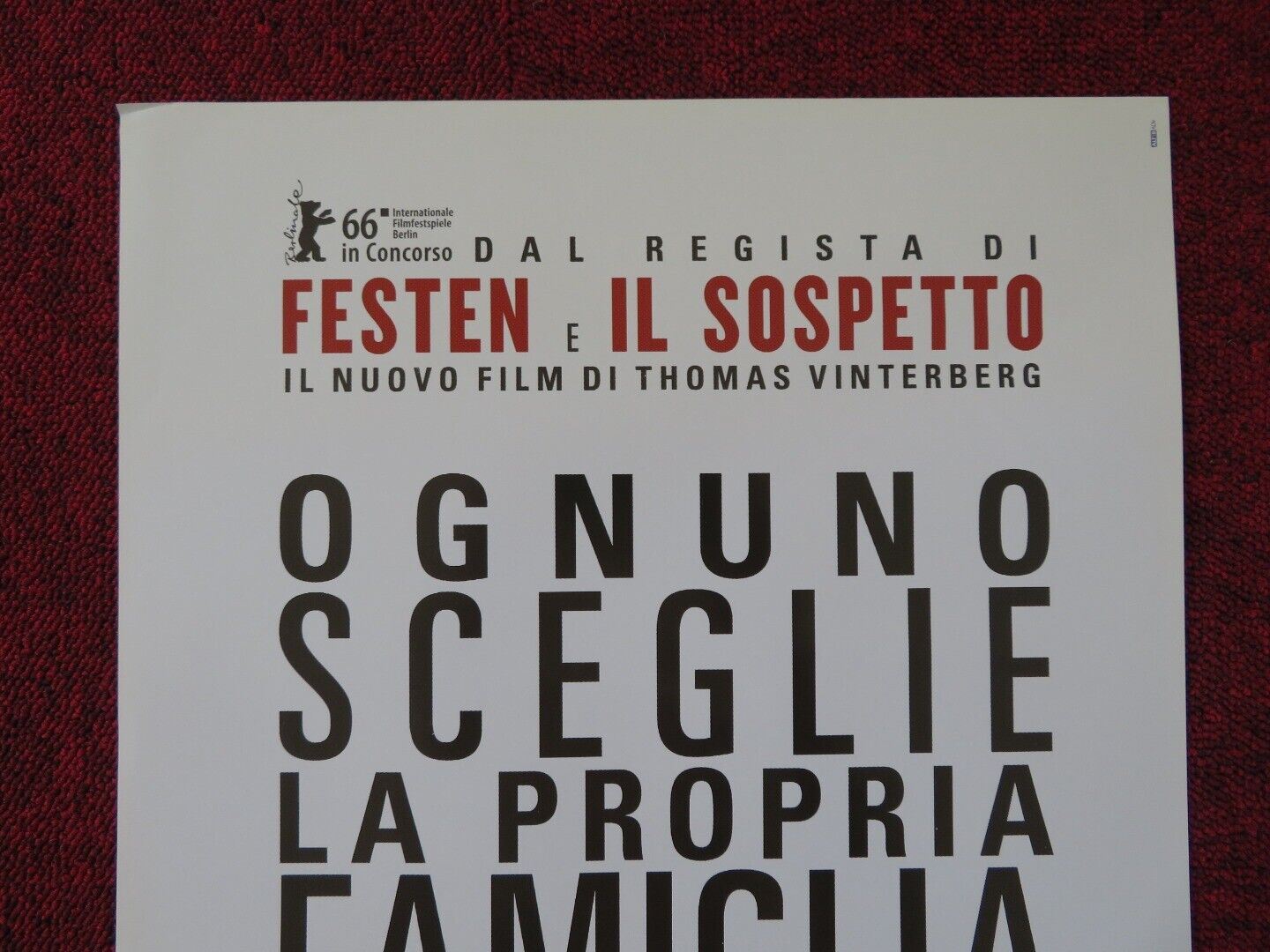 THE COMMUNE ITALIAN LOCANDINA (26.5"x12.5") POSTER TRINE DYRHOLM 2016 Rendezvous Cinema Movie posters