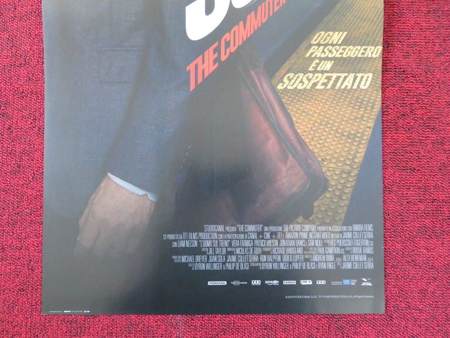 THE COMMUTER ITALIAN LOCANDINA (26.5"x12.5") POSTER LIAM NEESON 2018 Rendezvous Cinema Movie posters