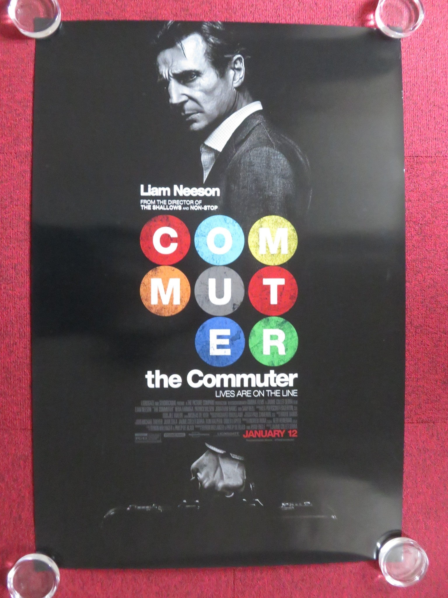 THE COMMUTER US ONE SHEET ROLLED POSTER LIAM NEESON SAM NEILL 2018 Rendezvous Cinema Movie posters