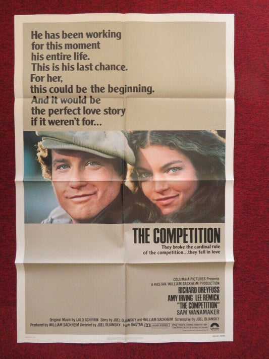THE COMPETITION FOLDED US ONE SHEET POSTER RICHARD DREYFUSS AMY IRVING 1980 Movie posters