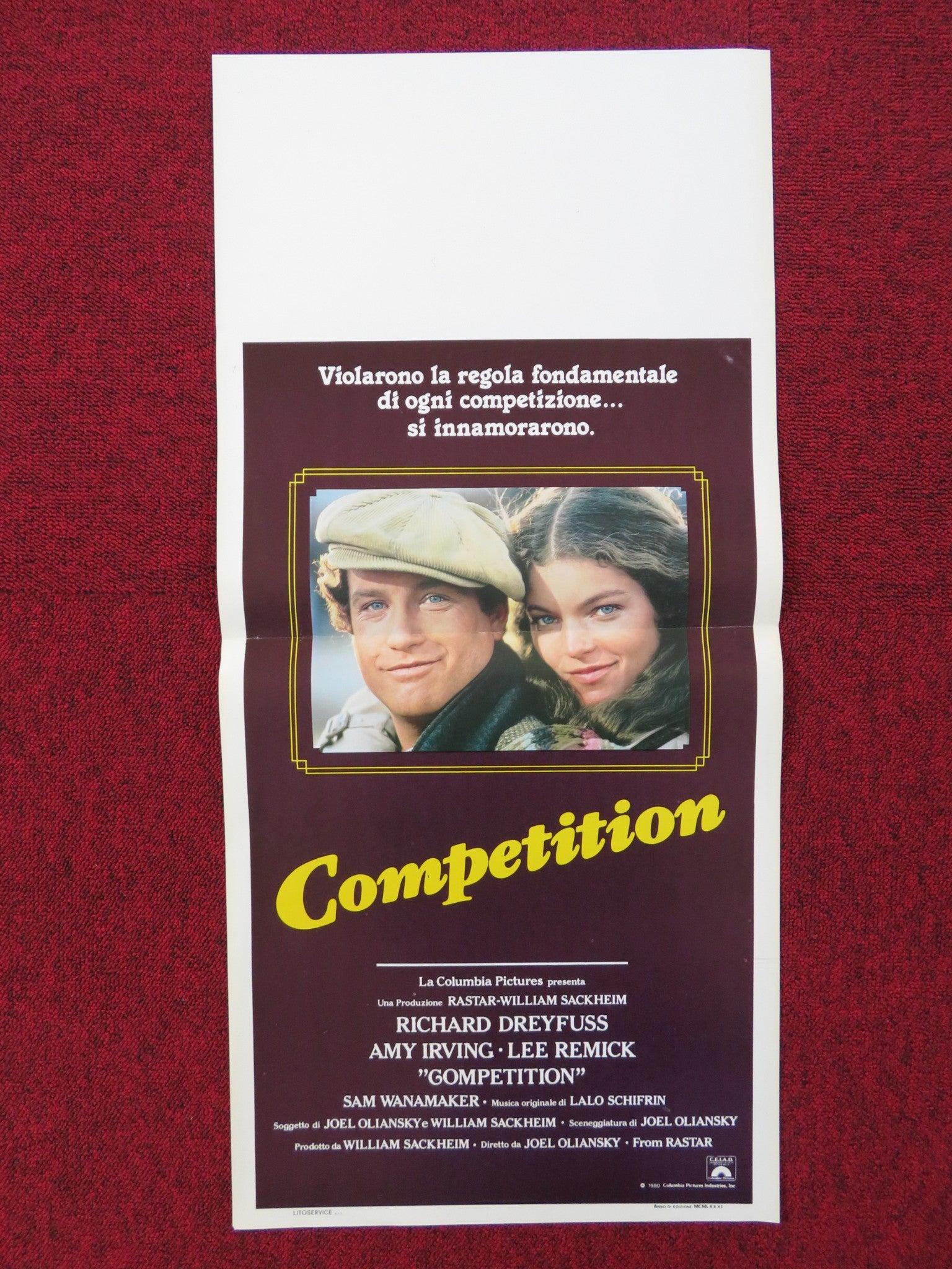 THE COMPETITION ITALIAN LOCANDINA POSTER RICHARD DREYFUSS AMY IRVING 1 ...