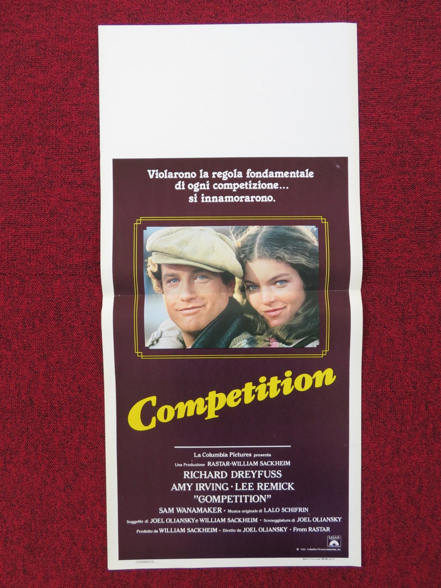 THE COMPETITION ITALIAN LOCANDINA POSTER RICHARD DREYFUSS AMY IRVING 1981 Rendezvous Cinema Movie posters