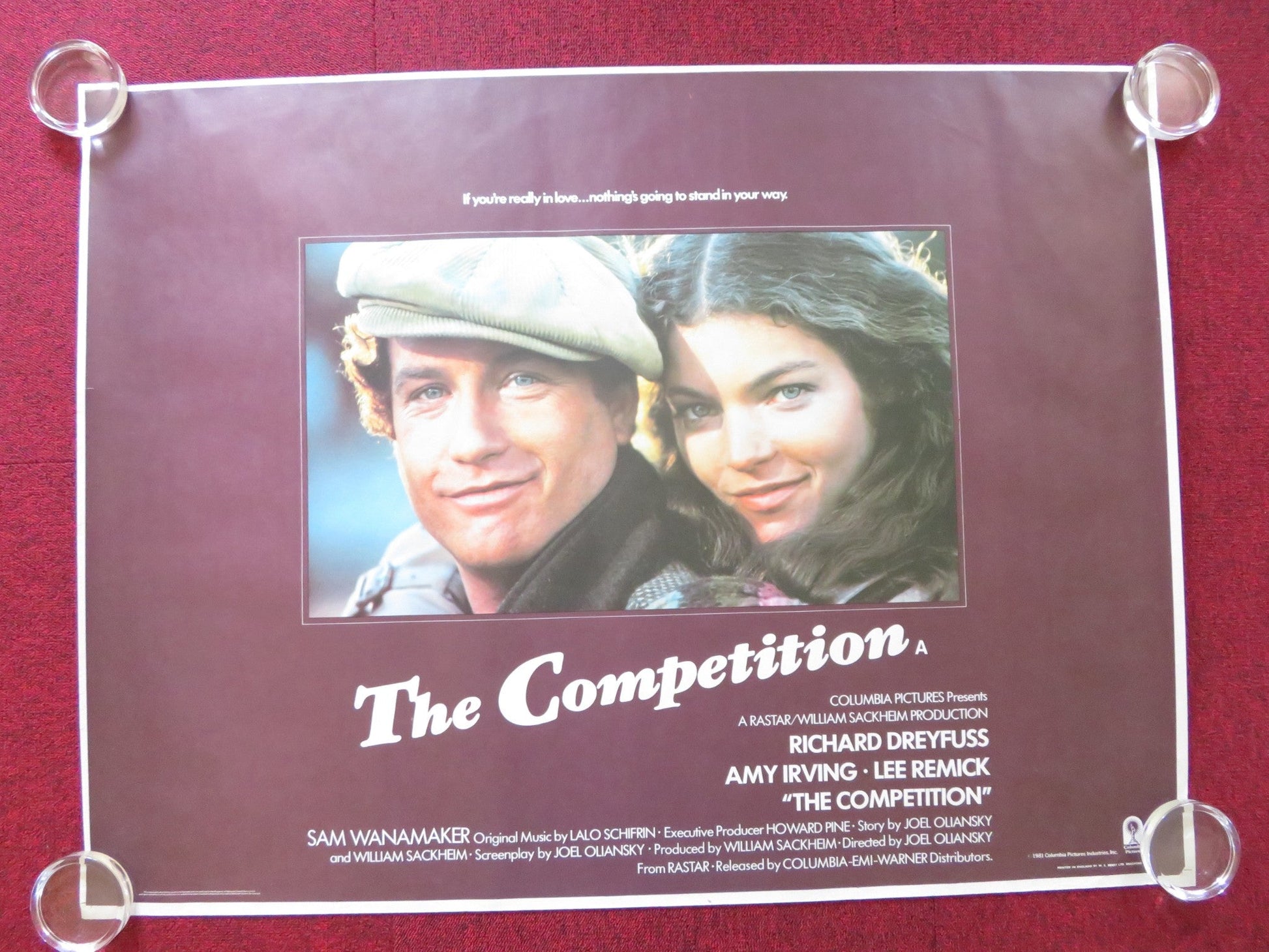 THE COMPETITION UK QUAD (30"x 40") ROLLED POSTER RICHARD DREYFUSS L. REMICK 1980 Rendezvous Cinema Movie posters