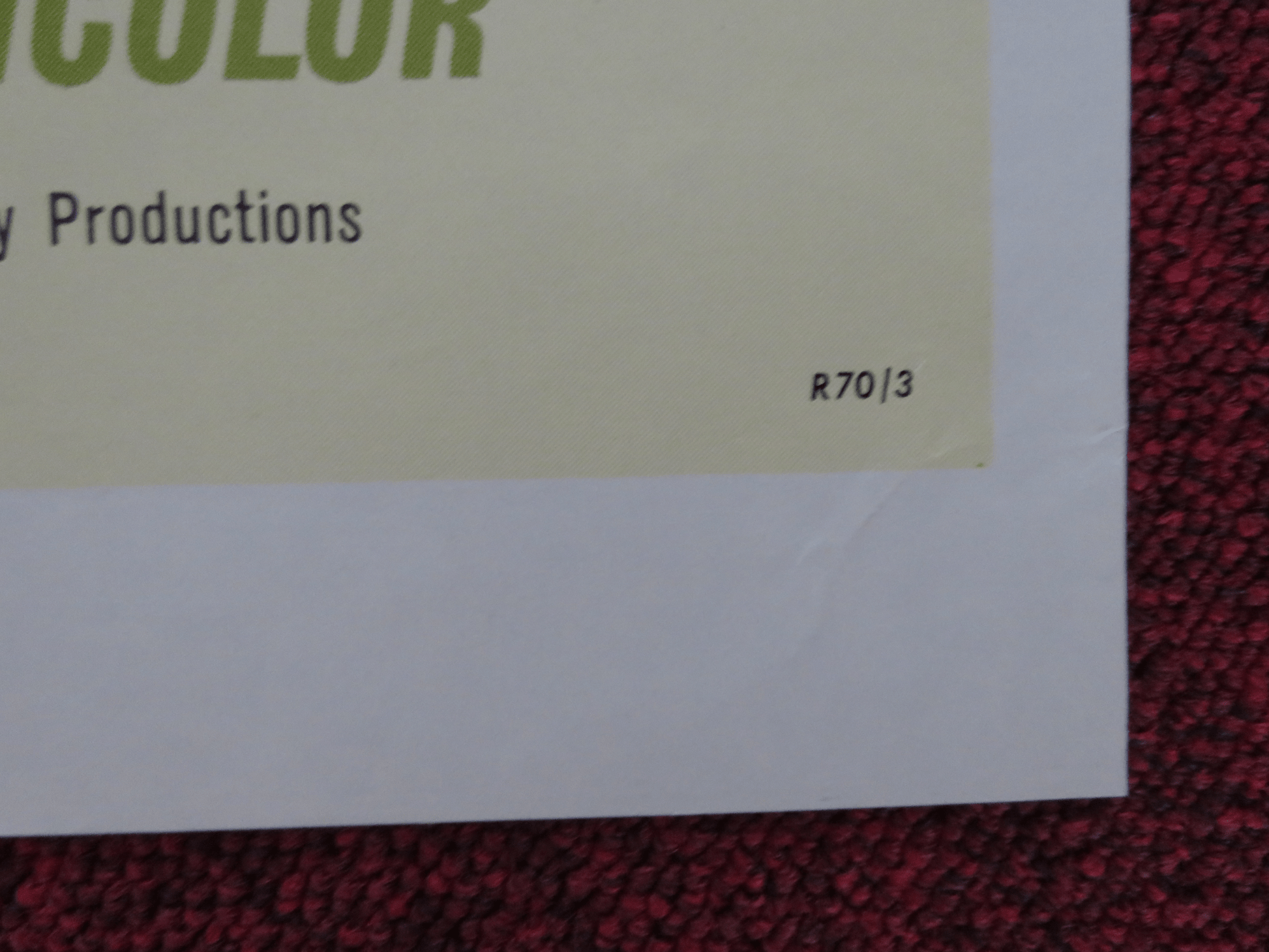 THE COMPUTER WORE TENNIS SHOES FOLDED US ONE SHEET POSTER DISNEY K. RUSSELL 1969 Rendezvous Cinema Movie posters