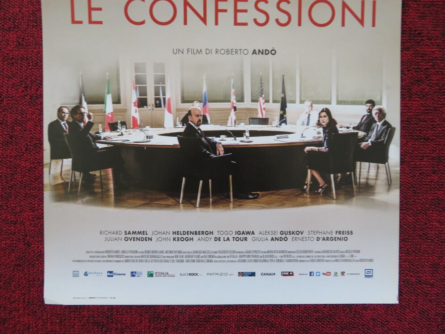 THE CONFESSIONS ITALIAN LOCANDINA (26.5"x12.5") POSTER TONI SERVILLO 2016 Rendezvous Cinema Movie posters