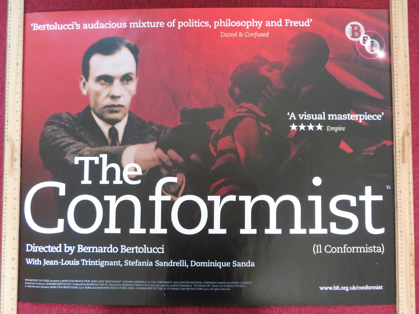 THE CONFORMIST UK QUAD (30"x 40") ROLLED POSTER BFI JEAN LOUIS TRINTIGNANT 2008 Rendezvous Cinema Movie posters