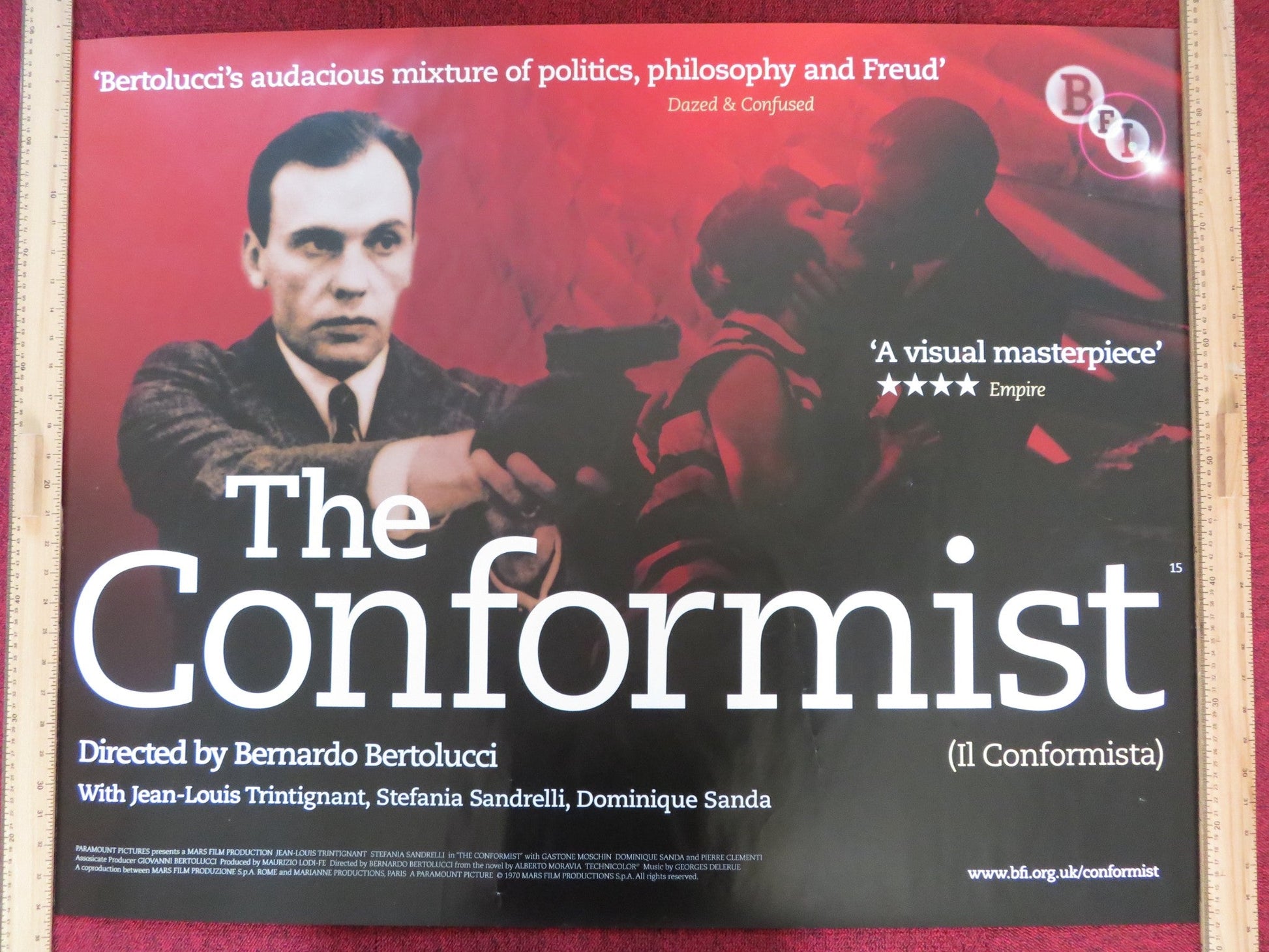 THE CONFORMIST UK QUAD (30"x 40") ROLLED POSTER BFI JEAN LOUIS TRINTIGNANT 2008 Rendezvous Cinema Movie posters