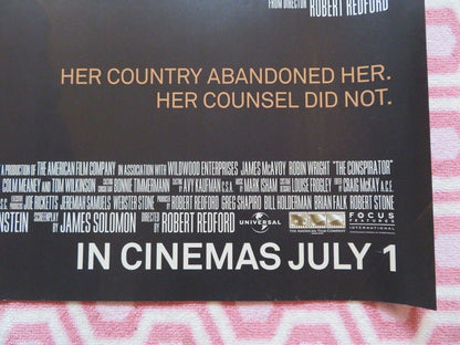 THE CONSPIRATOR QUAD (30"x 40") ROLLED POSTER JAME MCAVOY ROBIN WRIGHT 2010 Movie posters