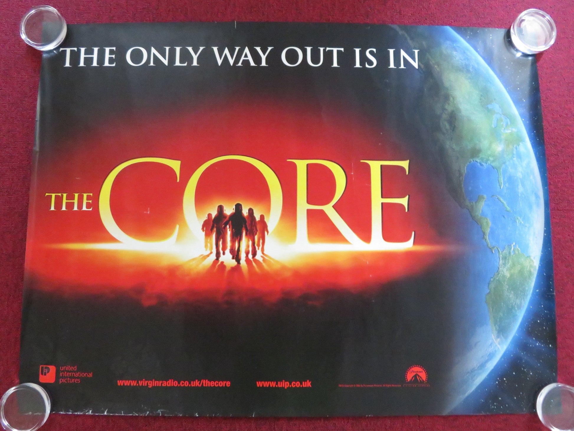 THE CORE UK QUAD (30"x 40") ROLLED POSTER AARON ECKHART RAY GALLETTI 2003 Rendezvous Cinema Movie posters