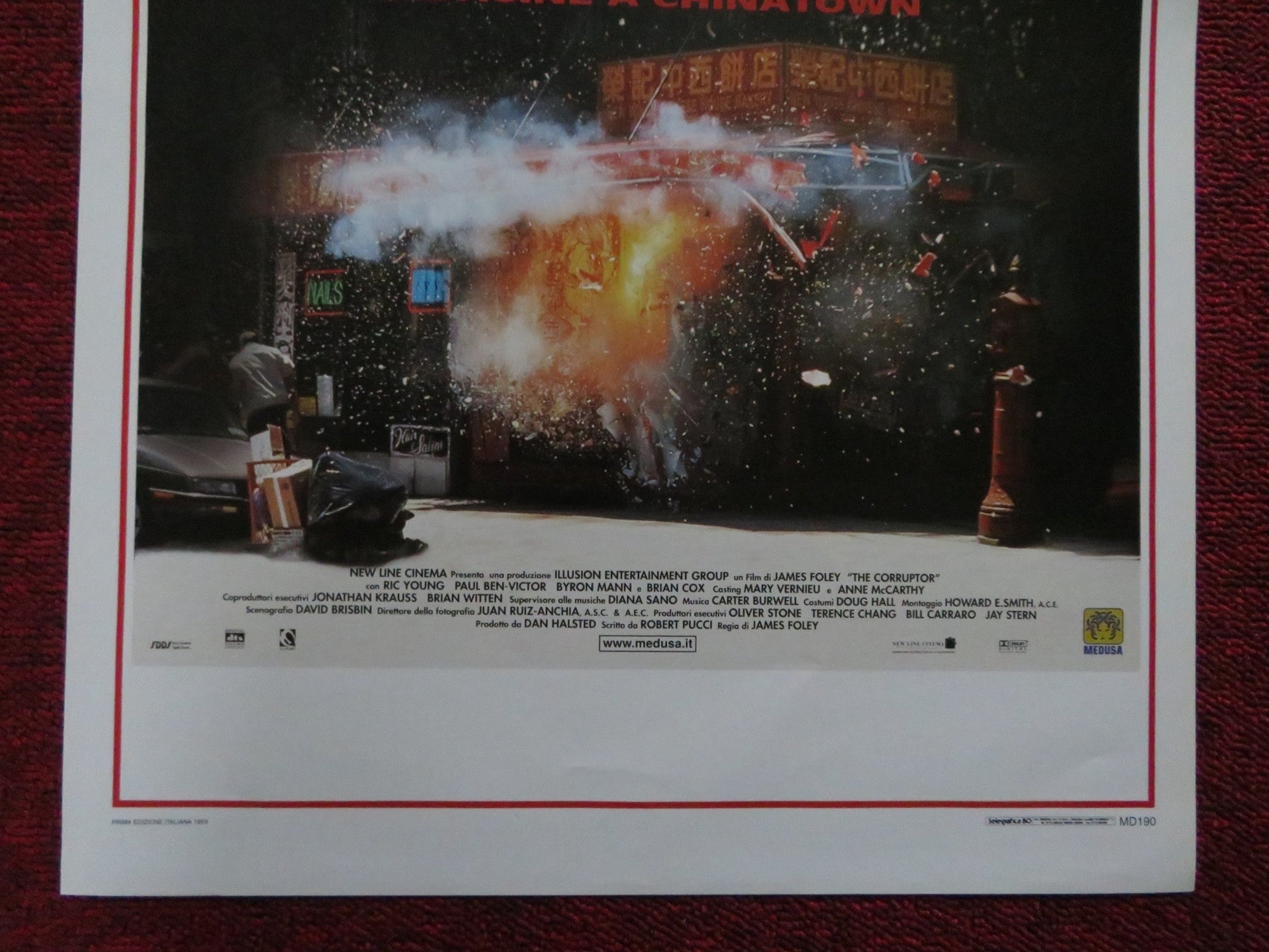 THE CORRUPTOR ITALIAN LOCANDINA POSTER MARK WAHLBERG CHOW YUN - FAT 1999 Rendezvous Cinema Movie posters