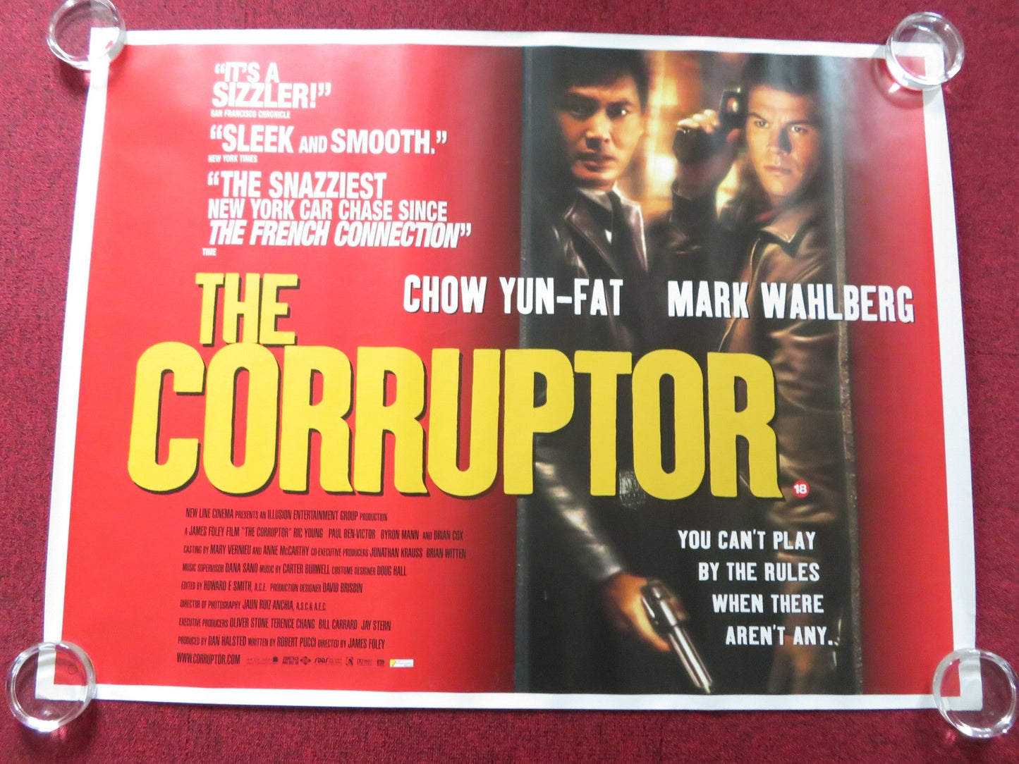 THE CORRUPTOR UK QUAD (30"x 40") ROLLED POSTER MARK WAHLBERG CHOW YUN - FAT 1999 Rendezvous Cinema Movie posters