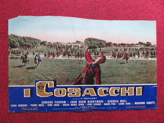 THE COSSACKS ITALIAN FOTOBUSTA POSTER EDMUND PURDOM JOHN DREW BARRYMORE 1960 Rendezvous Cinema Movie posters