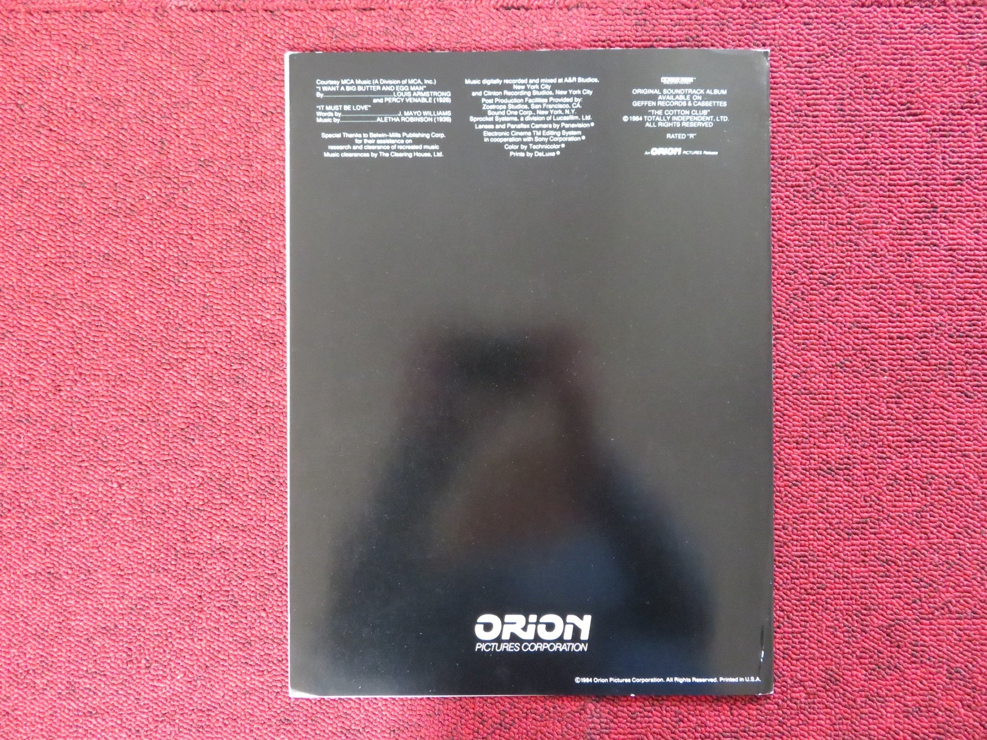 THE COTTON CLUB US SCREENING PROGRAM RICHARD GERE DIANE LANE 1984 Rendezvous Cinema Movie posters