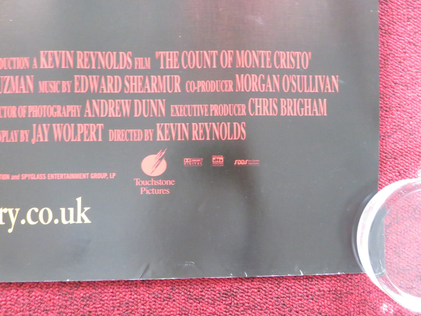 THE COUNT OF MONTE CRISTO UK QUAD (30"x 40") ROLLED POSTER GUY PEARCE 2002 Rendezvous Cinema Movie posters