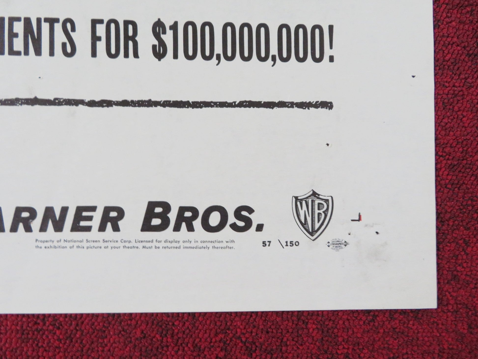 THE COUNTERFEIT PLAN FOLDED US ONE SHEET POSTER ZACHARY SCOTT PEGGIE CASTLE 1957 Rendezvous Cinema Movie posters