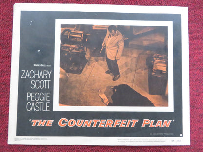THE COUNTERFEIT PLAN US LOBBY CARD FULL SET ZACAHRY SCOTT PEGGIE CASTLE 1957 Rendezvous Cinema Movie posters