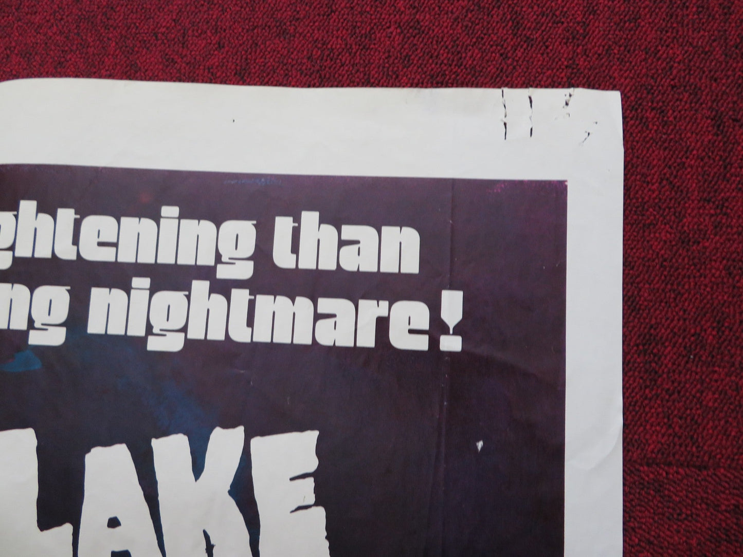 THE CRATER LAKE MONSTER FOLDED US ONE SHEET POSTER RICHARD CARDELLA 1977 Rendezvous Cinema Movie posters