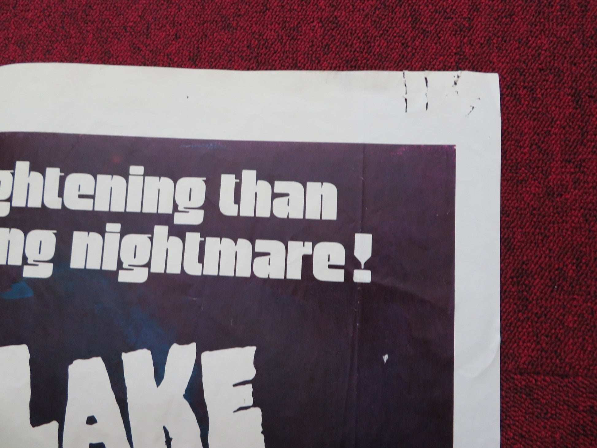 THE CRATER LAKE MONSTER FOLDED US ONE SHEET POSTER RICHARD CARDELLA 1977 Rendezvous Cinema Movie posters