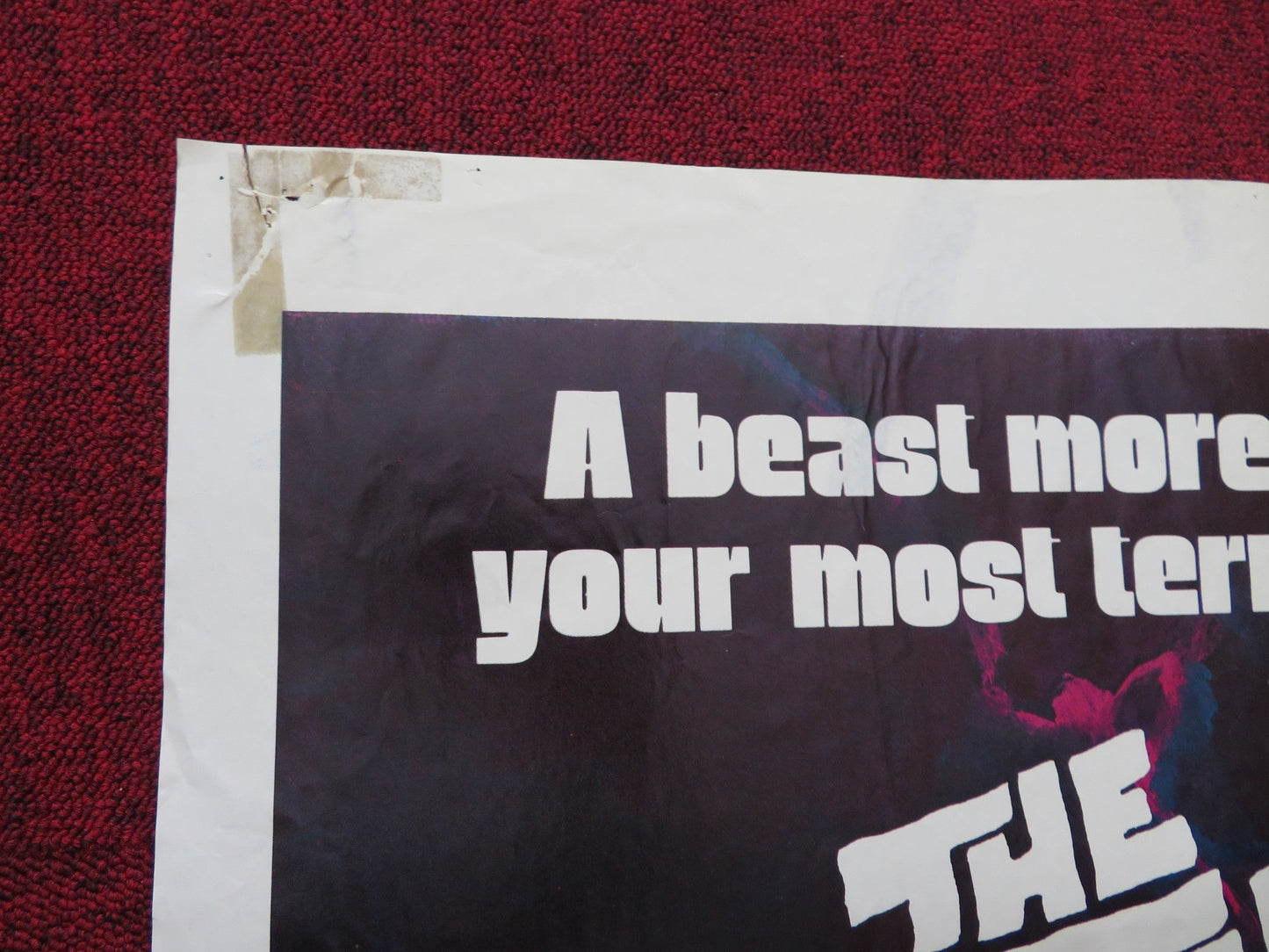 THE CRATER LAKE MONSTER FOLDED US ONE SHEET POSTER RICHARD CARDELLA 1977 Rendezvous Cinema Movie posters