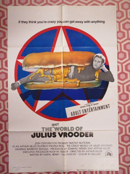 THE CRAZY WORLD OF JULIUS VROODER US ONE SHEET POSTER STYLE A PLAYBOY 1974 Movie posters