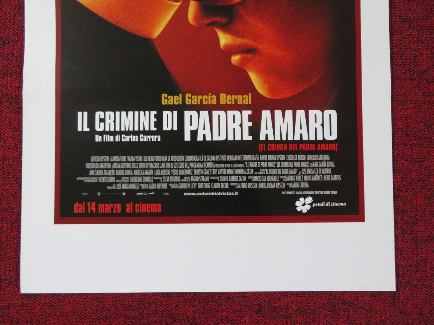 THE CRIME OF PADRE AMARO ITALIAN LOCANDINA POSTER GAEL GARCIA BERNAL 2002 Rendezvous Cinema Movie posters