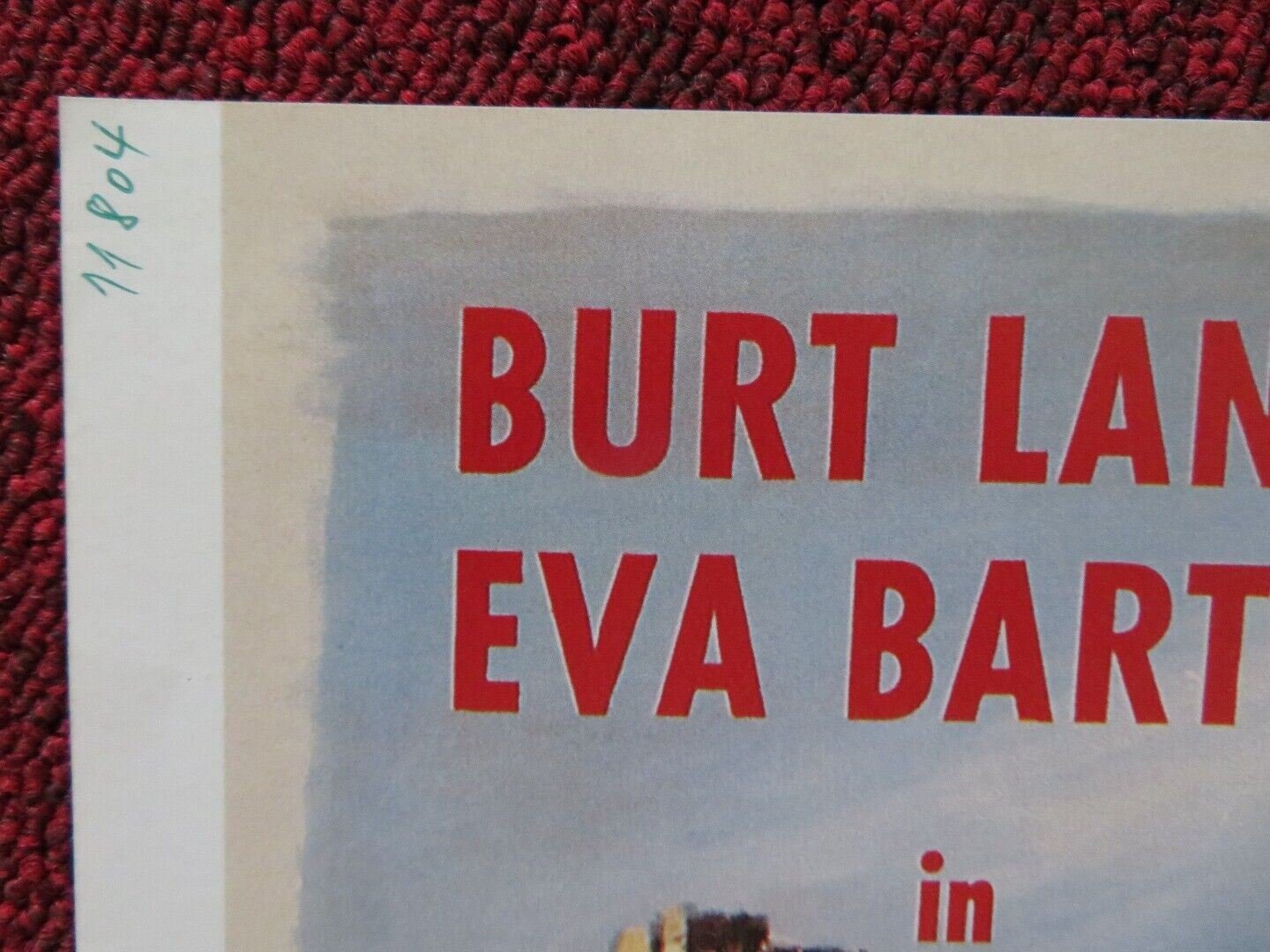 THE CRIMSON PIRATE GERMAN A2 (21.5"x 15.5") POSTER BURT LANCASTER EVA BARTOK Movie posters