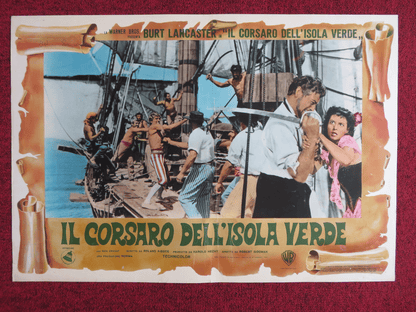 THE CRIMSON PIRATE ITALIAN FOTOBUSTA POSTER NICK CRAVAT BURT LANCASTER R1952 Rendezvous Cinema Movie posters