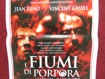 THE CRIMSON RIVERS ITALIAN LOCANDINA POSTER JEAN RENO VINCENT CASSEL 2000 Rendezvous Cinema Movie posters