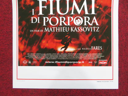 THE CRIMSON RIVERS ITALIAN LOCANDINA POSTER JEAN RENO VINCENT CASSEL 2000 Rendezvous Cinema Movie posters