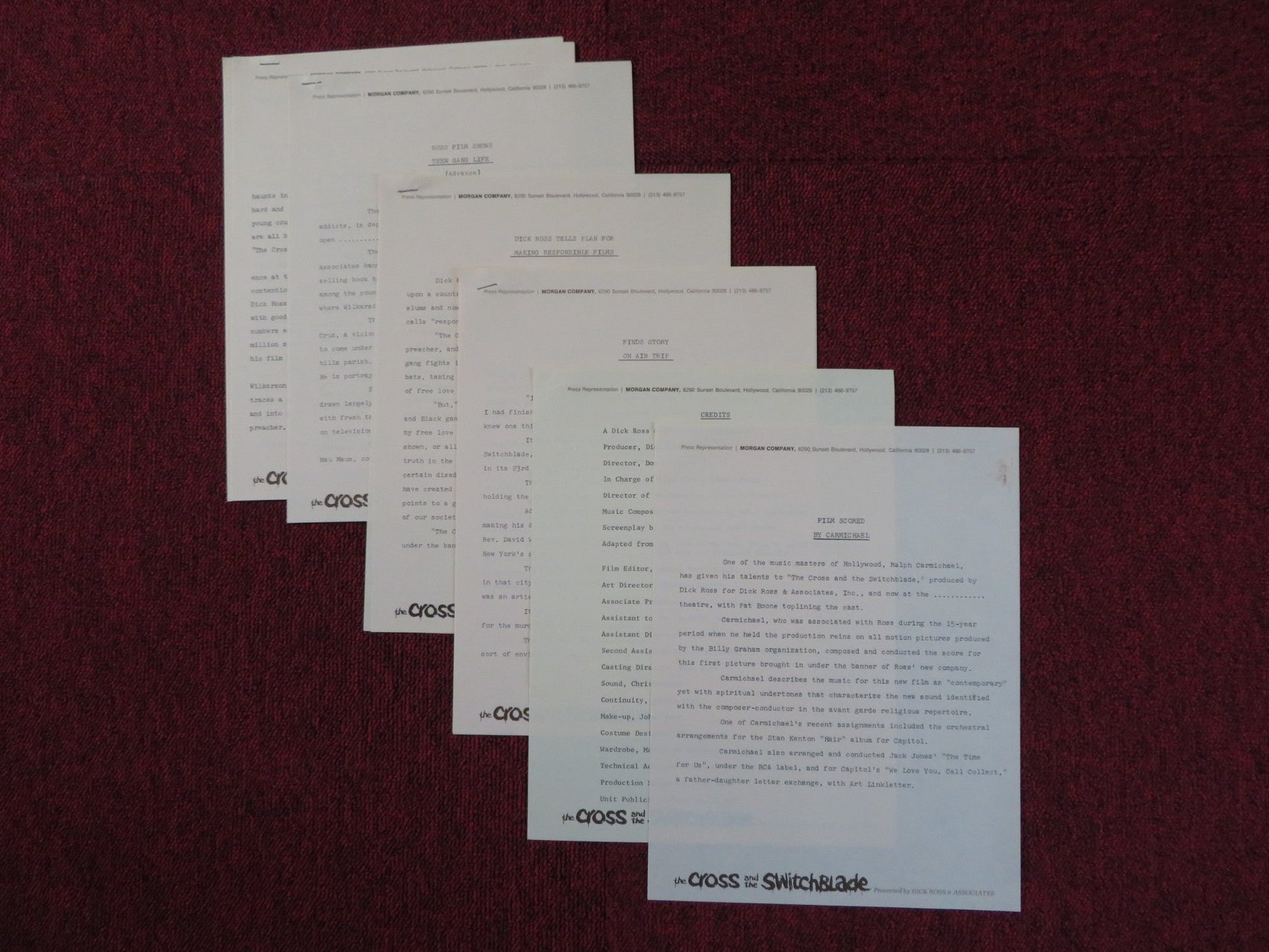 THE CROSS AND THE SWITCHBLADE PRESSKIT PAT BOONE ERIK ESTRADA 1970 - cut Rendezvous Cinema Movie posters