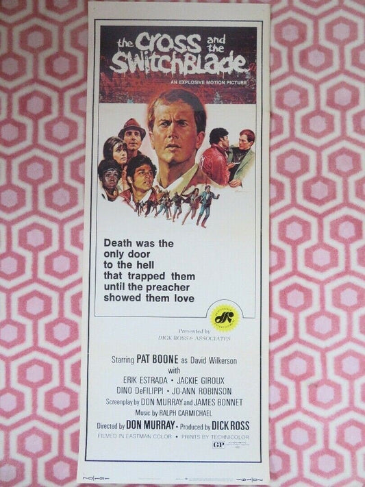 THE CROSS AND THE SWITCHBLADE US INSERT (14"x 36") POSTER PAT BOONE 1970 Movie posters