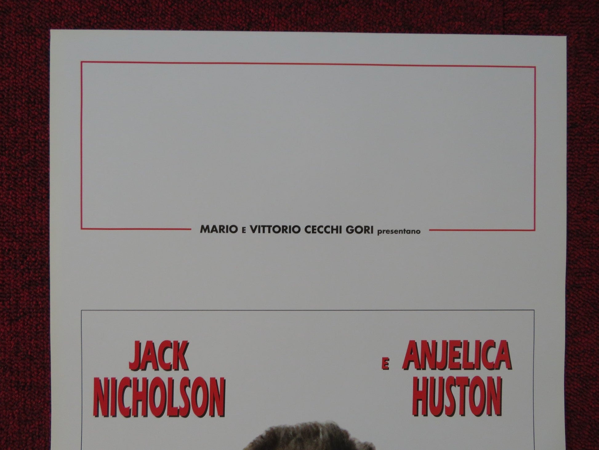 THE CROSSING GUARD ITALIAN LOCANDINA POSTER JACK NICHOLSON ANJELICA HUSTON 1996 Rendezvous Cinema Movie posters