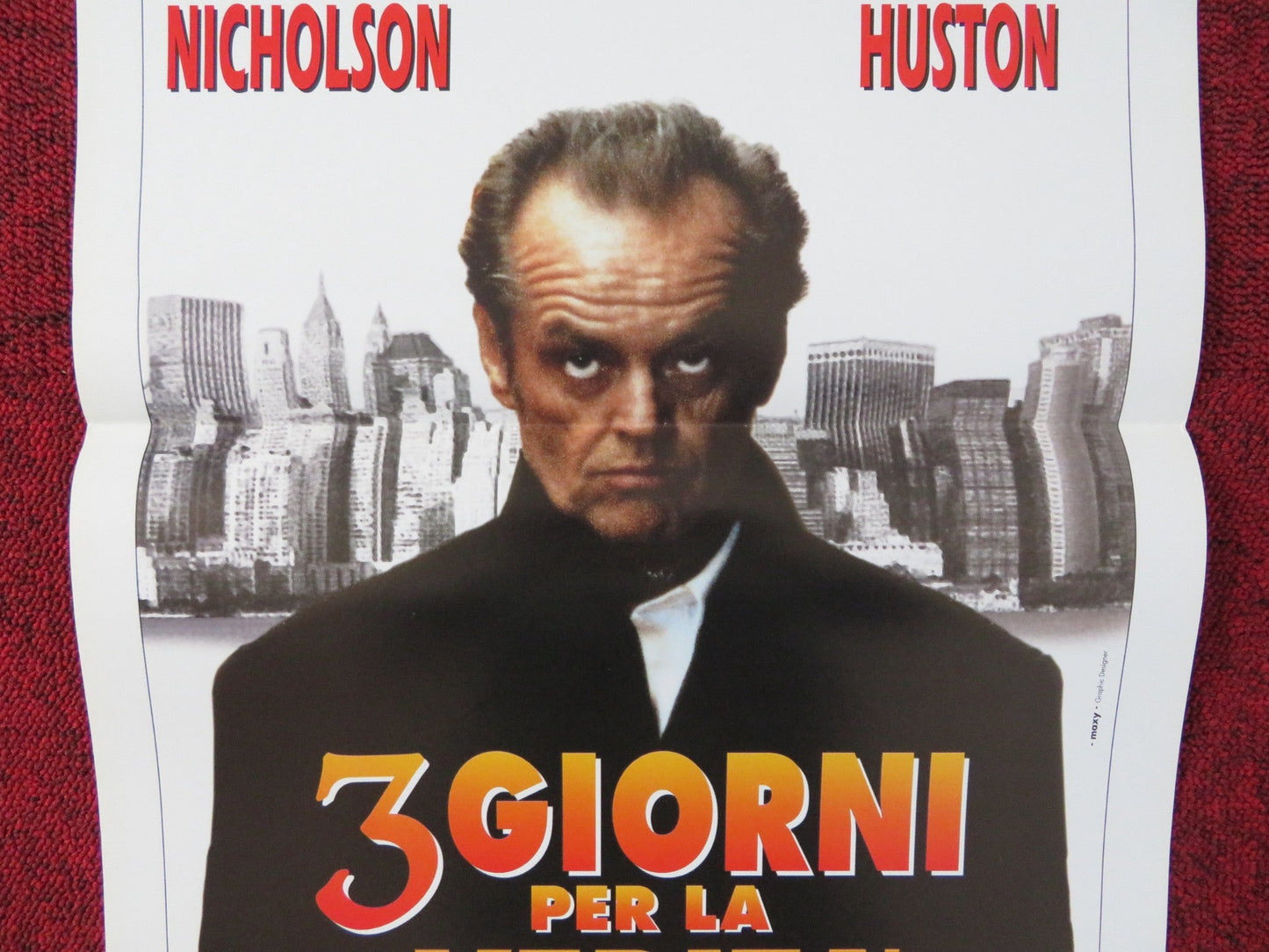 THE CROSSING GUARD ITALIAN LOCANDINA POSTER JACK NICHOLSON ANJELICA HUSTON 1996 Rendezvous Cinema Movie posters